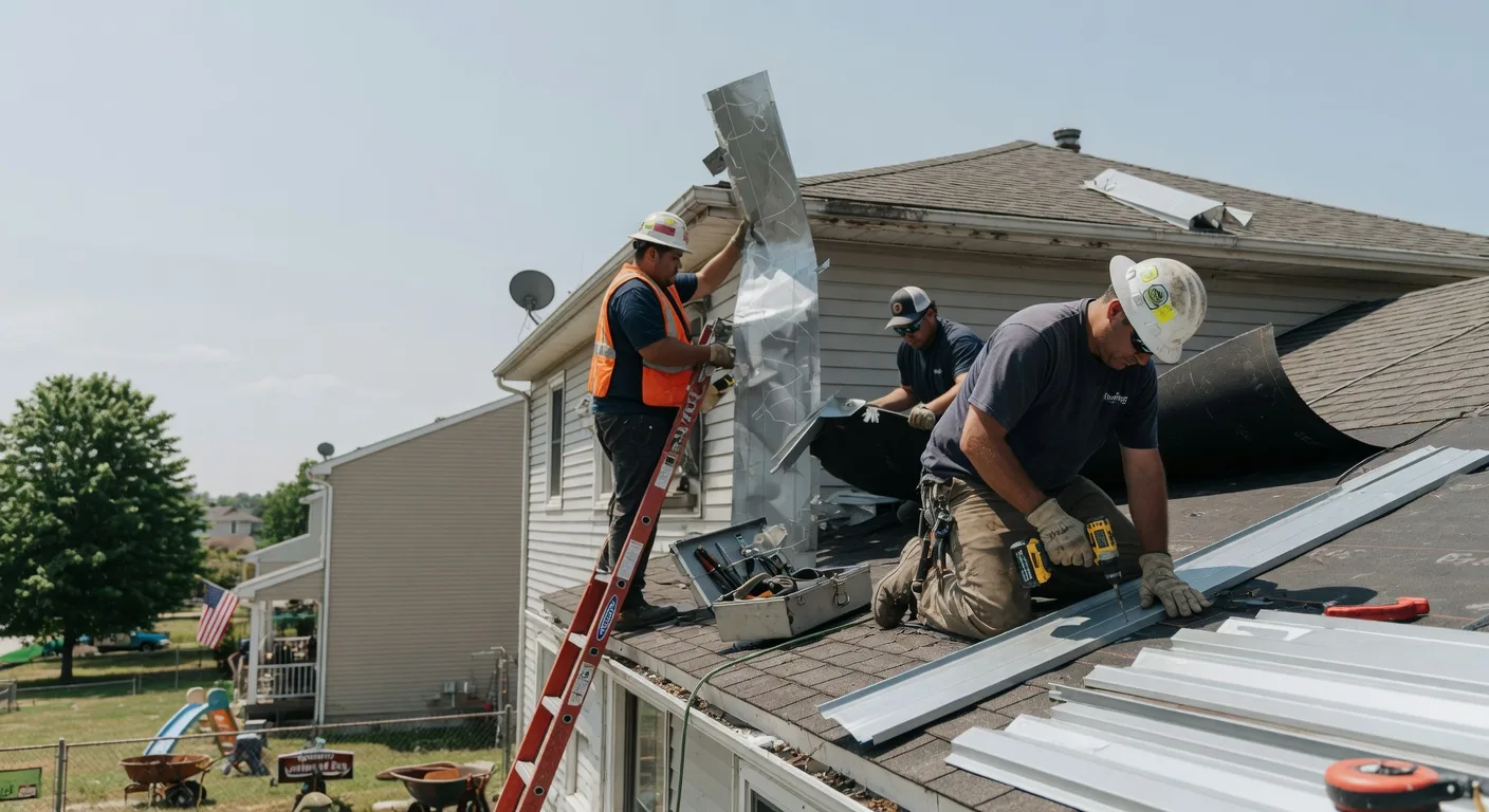 Storm Damage Metal Roof Repair in Glen Richey, PA